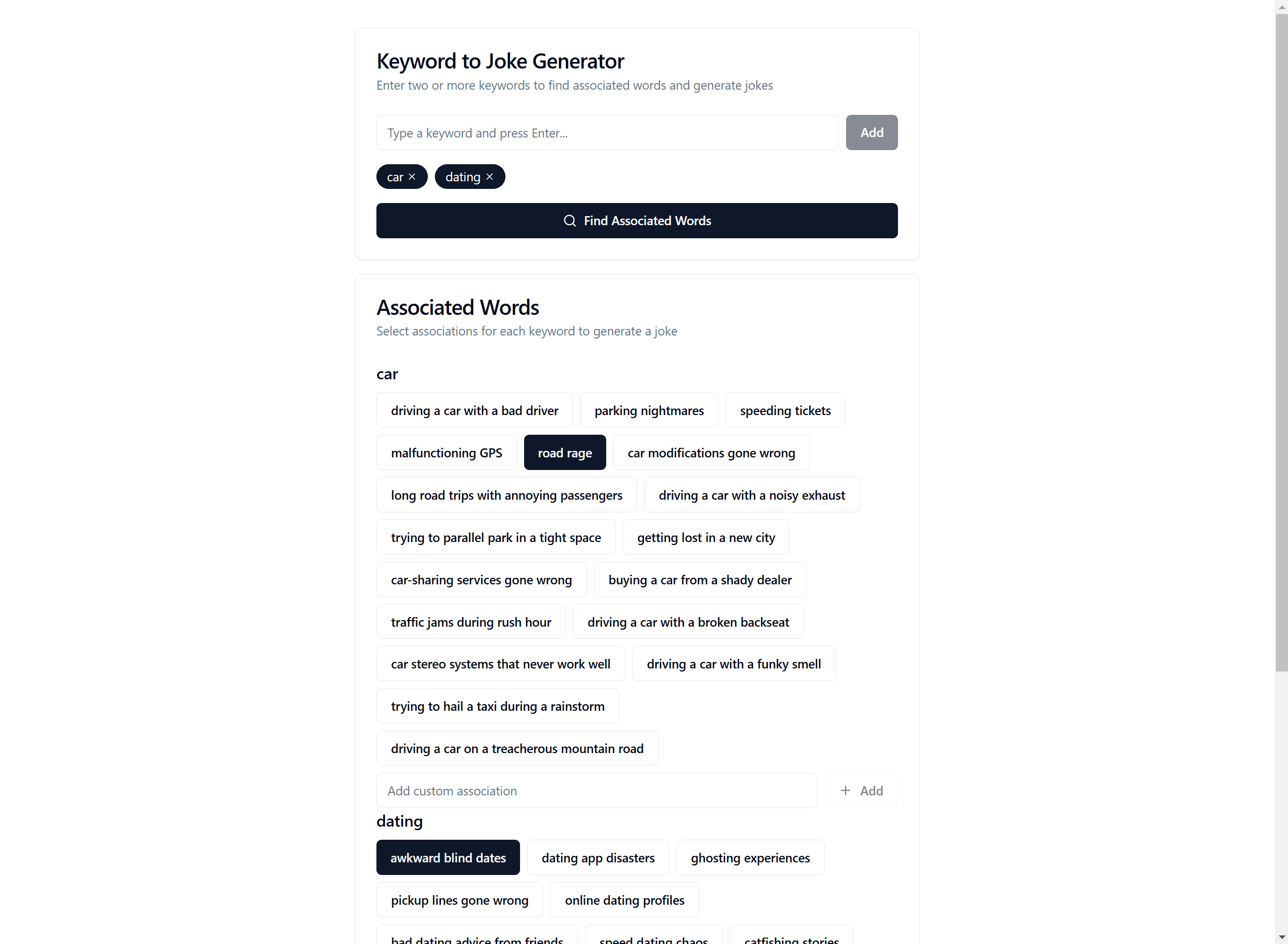 Joke Writing App
